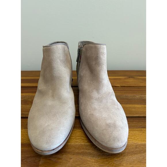 Sam Edelman Beige Suede Leather Embroidered Ankle Boots Southwestern Aztec - Picture 5 of 8